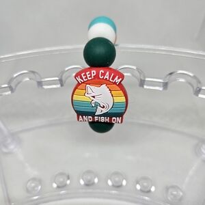 NWT Keep Calm and Fish On Tumbler Cup and Bag Charm